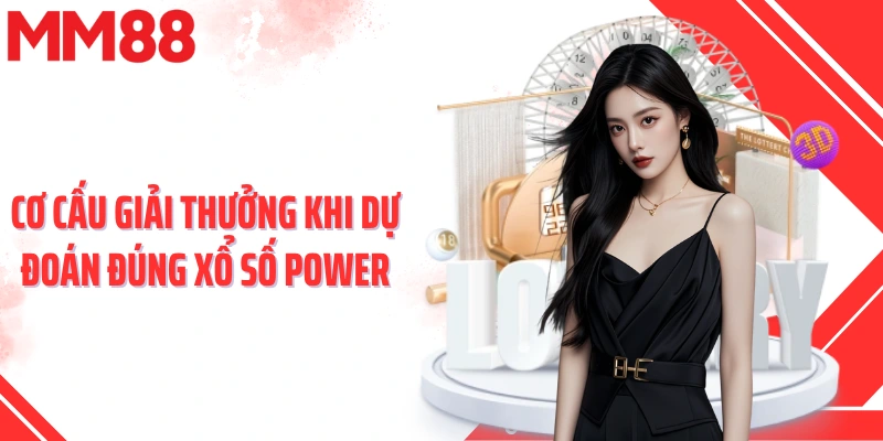 Cơ cấu giải thưởng khi dự đoán đúng xổ số power